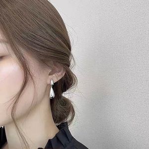 Silver plated double waterdrop earrings